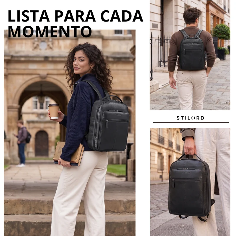 "Nami" Leder Laptop Rucksack 15 Zoll Business Backpack Damen & Herren