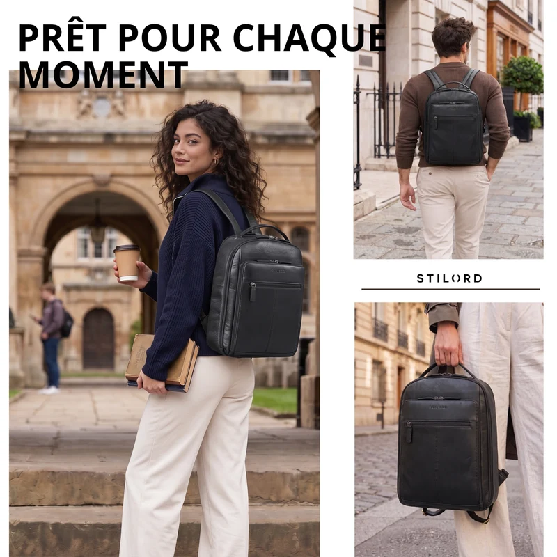 "Nami" Leder Laptop Rucksack 15 Zoll Business Backpack Damen & Herren