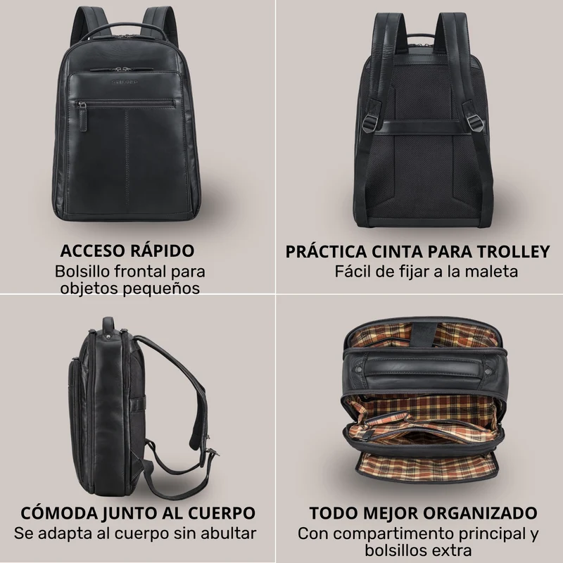 "Nami" Leder Laptop Rucksack 15 Zoll Business Backpack Damen & Herren
