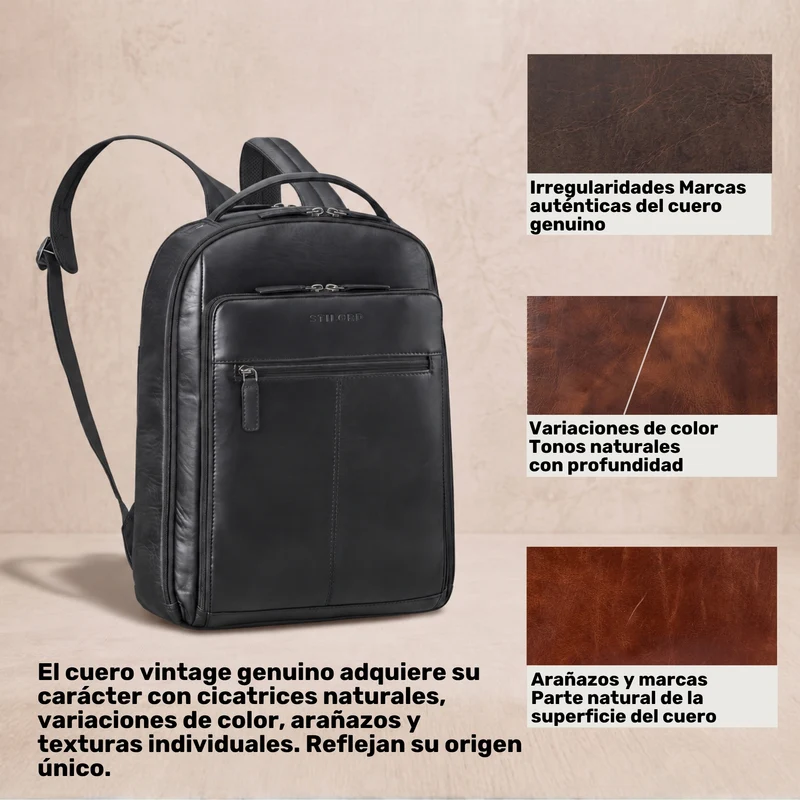 "Nami" Leder Laptop Rucksack 15 Zoll Business Backpack Damen & Herren