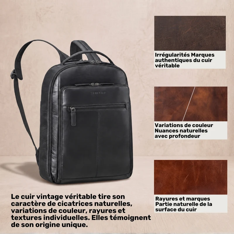 "Nami" Leder Laptop Rucksack 15 Zoll Business Backpack Damen & Herren