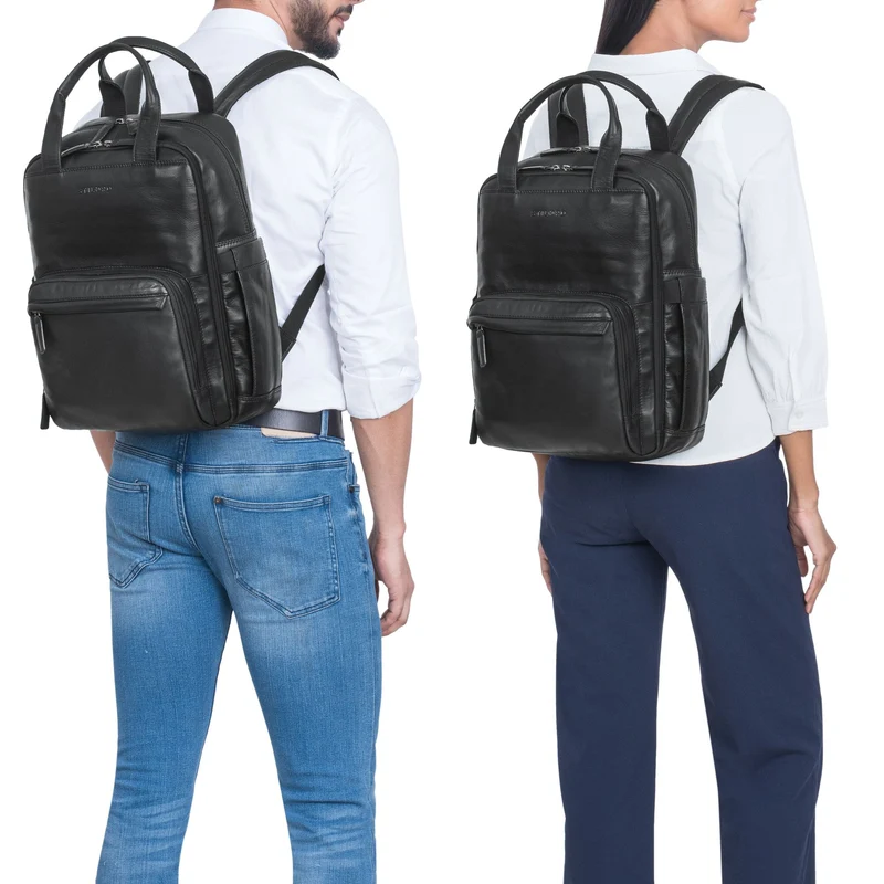 "Niall" Leder Laptop Rucksack 15 Zoll Herren & Damen Rucksacktasche