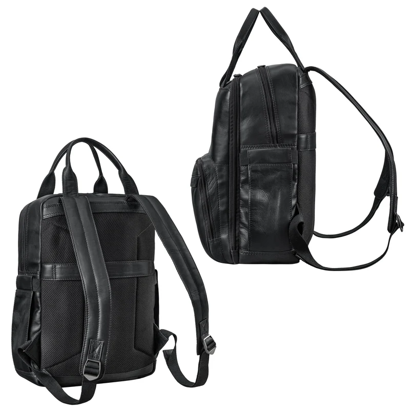 "Niall" Leder Laptop Rucksack 15 Zoll Herren & Damen Rucksacktasche
