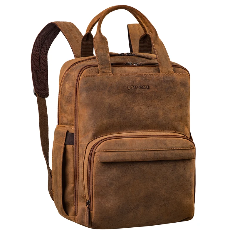 "Niall" Leder Laptop Rucksack 15 Zoll Herren & Damen Rucksacktasche