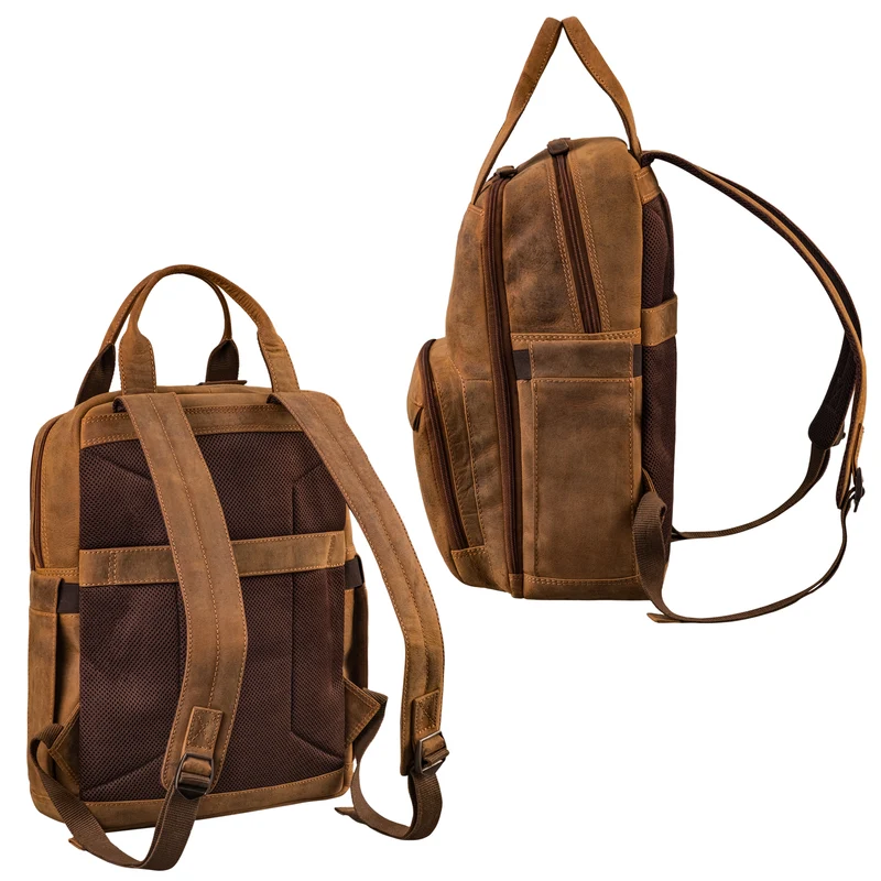 "Niall" Leder Laptop Rucksack 15 Zoll Herren & Damen Rucksacktasche