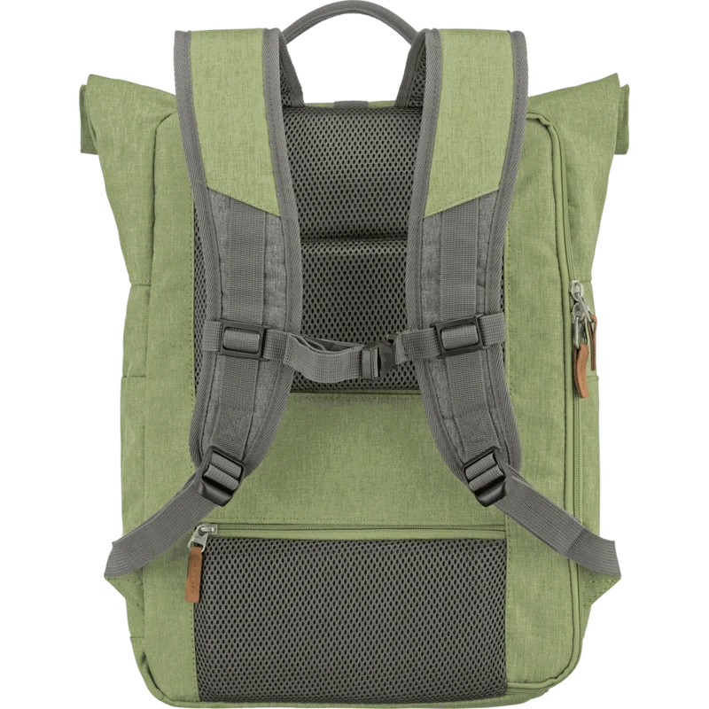 Travelite Basics Rolltop-Rucksack 60 cm -Grün/Grau