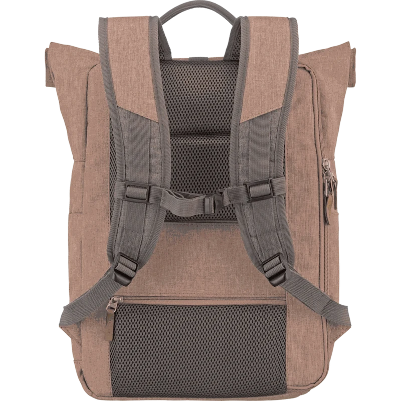 Travelite Basics Rolltop-Rucksack 60 cm -Rosa/Grau
