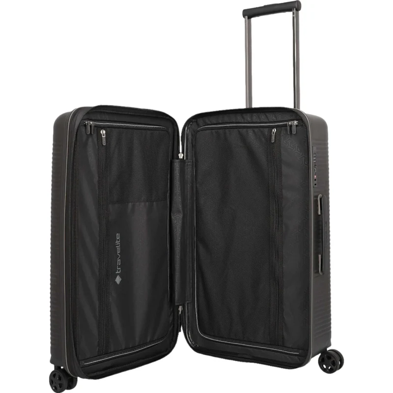 Travelite Roomer 4-Rollen-Koffer Trunk M 66 cm -Schwarz