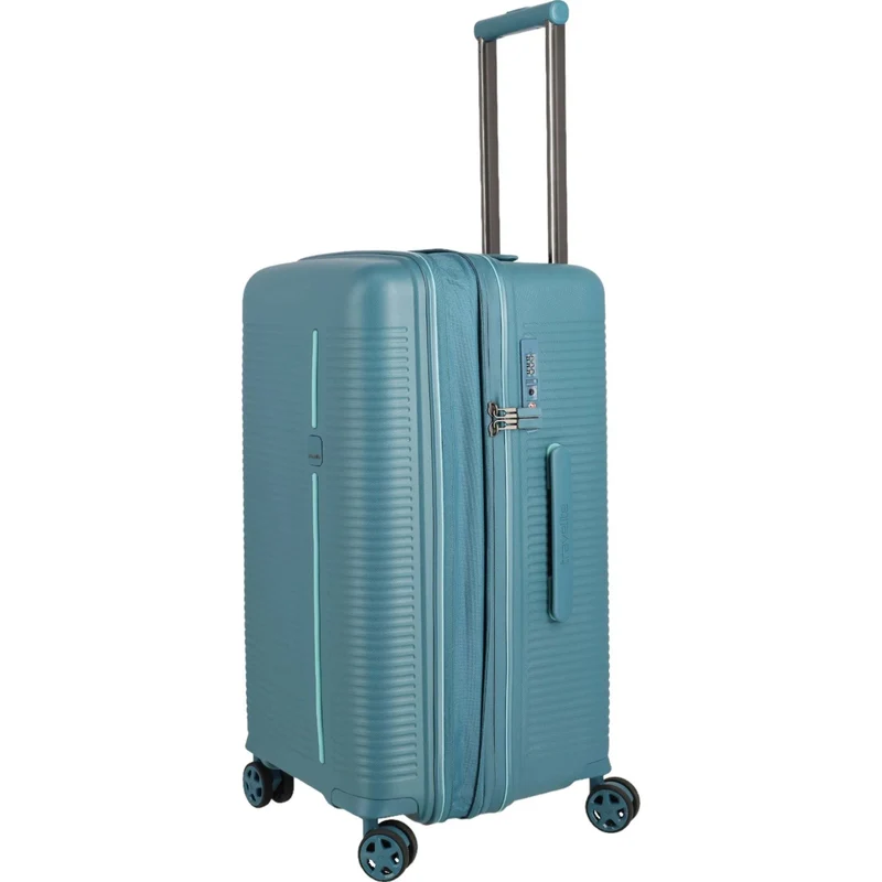 Travelite Roomer 4-Rollen-Koffer Trunk M 66 cm -Aqua
