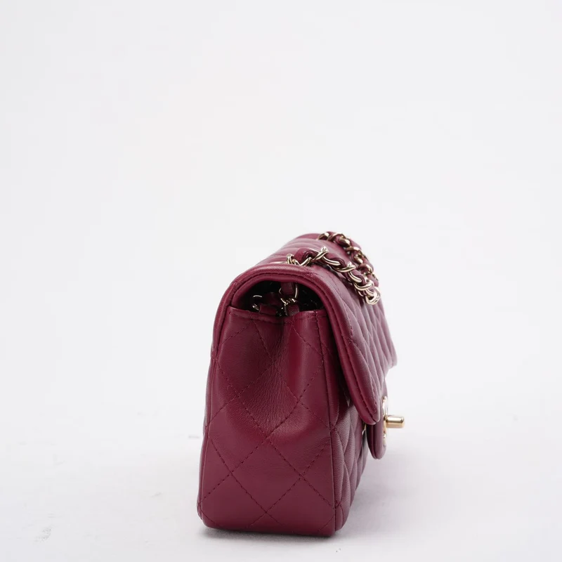Chanel Burgunderrote Mini Classic Flap Bag 2021