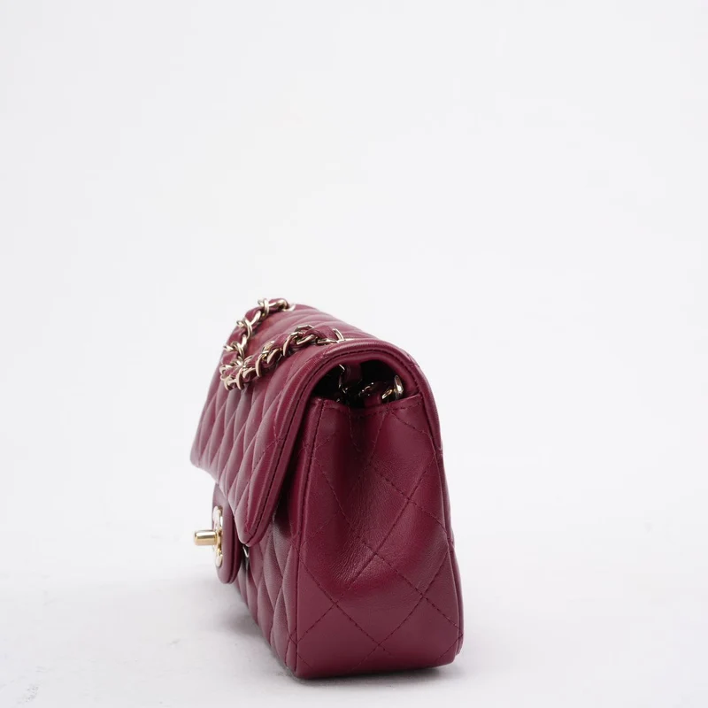 Chanel Burgunderrote Mini Classic Flap Bag 2021