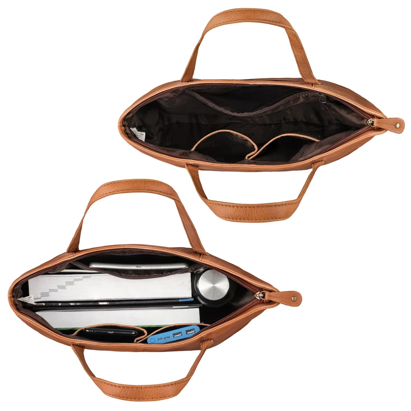 B-WARE "Tina" Shopper Tasche Damen Groß Leder
