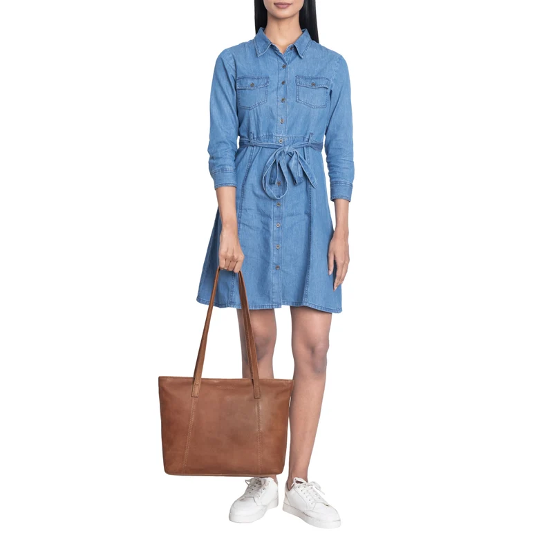 B-WARE "Tina" Shopper Tasche Damen Groß Leder