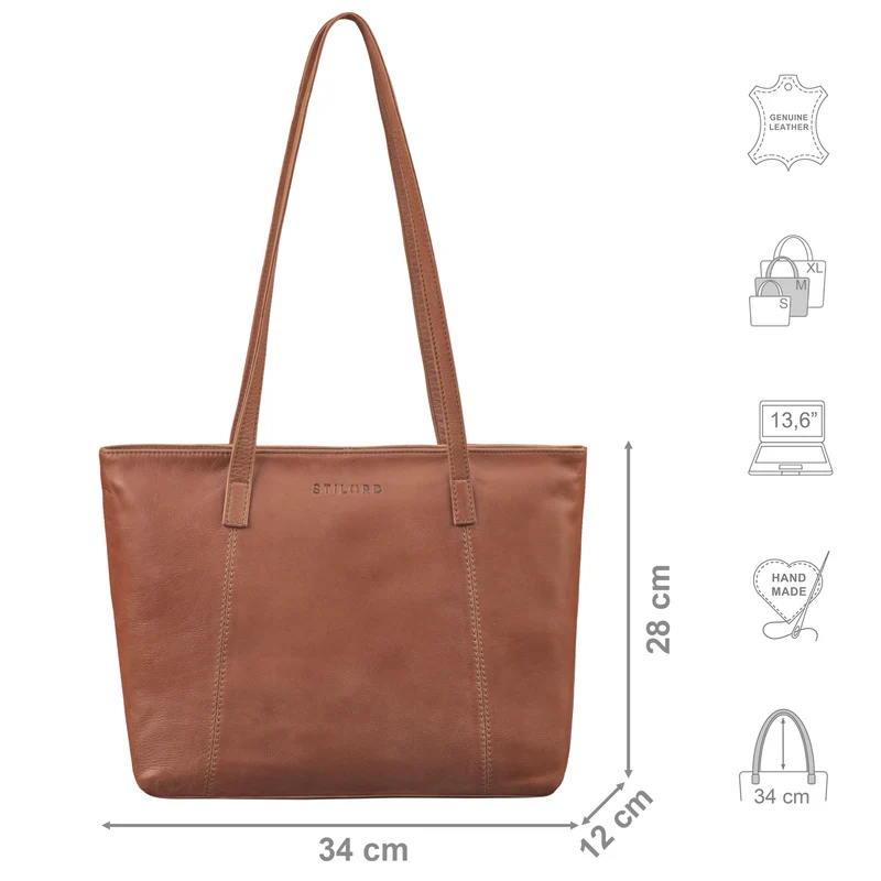 B-WARE "Tina" Shopper Tasche Damen Groß Leder