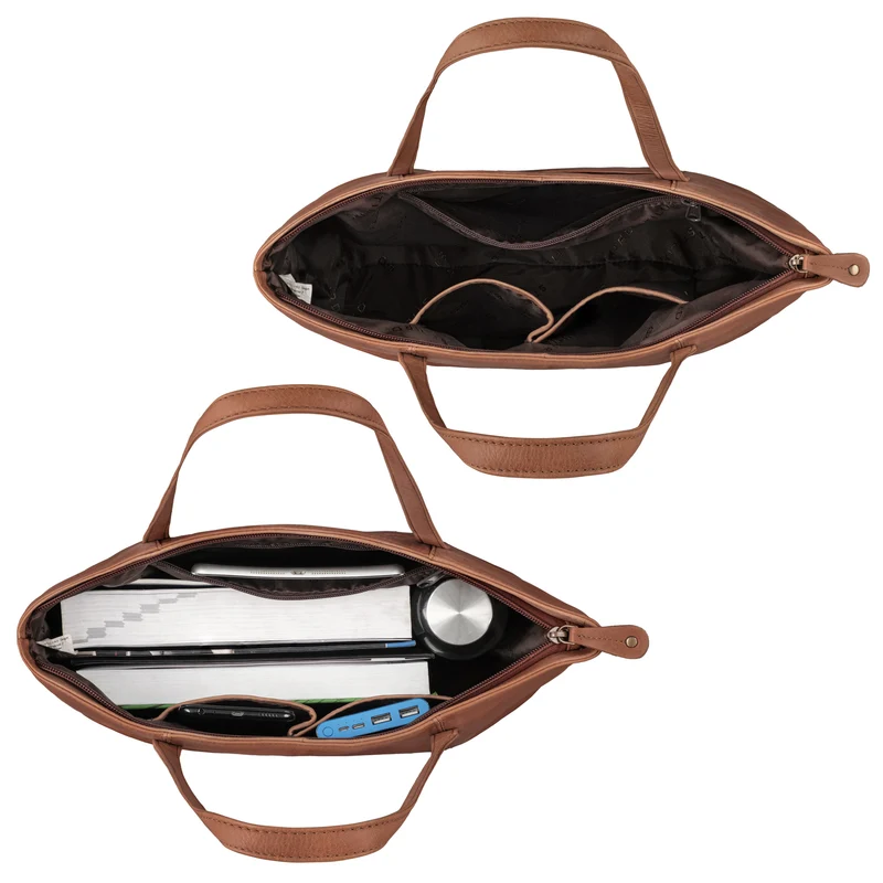 B-WARE "Tina" Shopper Tasche Damen Groß Leder