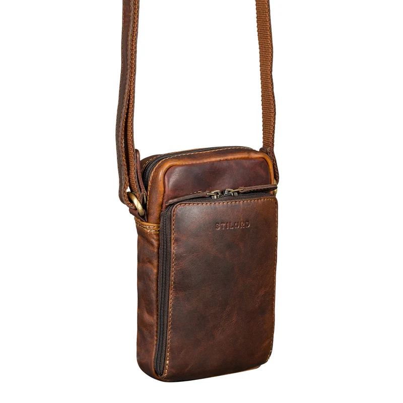 "Luigi'' Umhängetasche Herren Klein Leder Herrentasche zum Umhängen