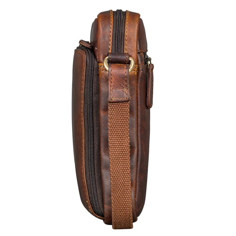 "Luigi'' Umhängetasche Herren Klein Leder Herrentasche zum Umhängen