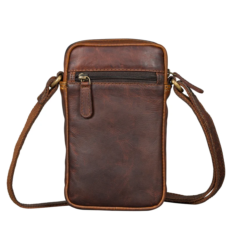 "Luigi'' Umhängetasche Herren Klein Leder Herrentasche zum Umhängen