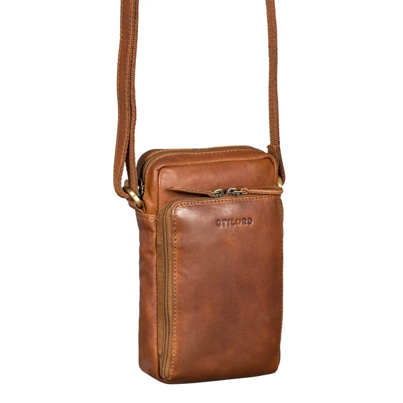 "Luigi'' Umhängetasche Herren Klein Leder Herrentasche zum Umhängen
