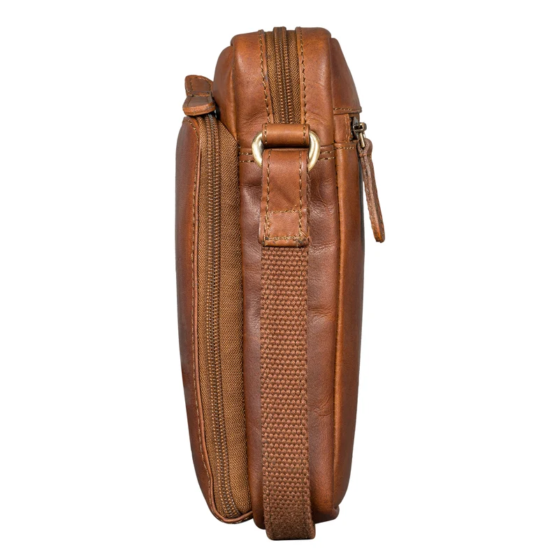 "Luigi'' Umhängetasche Herren Klein Leder Herrentasche zum Umhängen