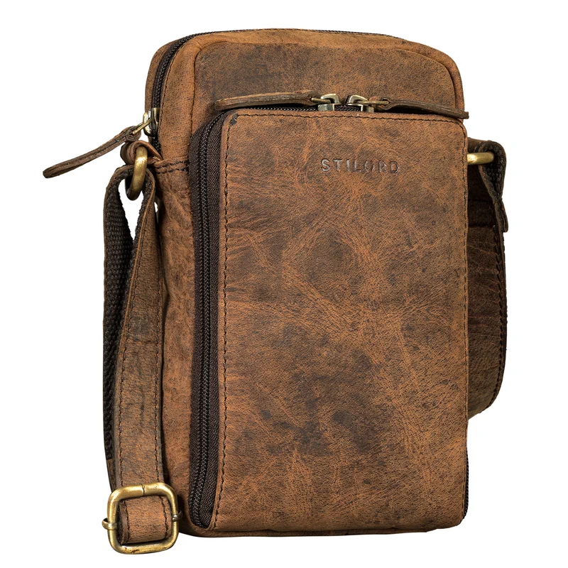 "Luigi'' Umhängetasche Herren Klein Leder Herrentasche zum Umhängen