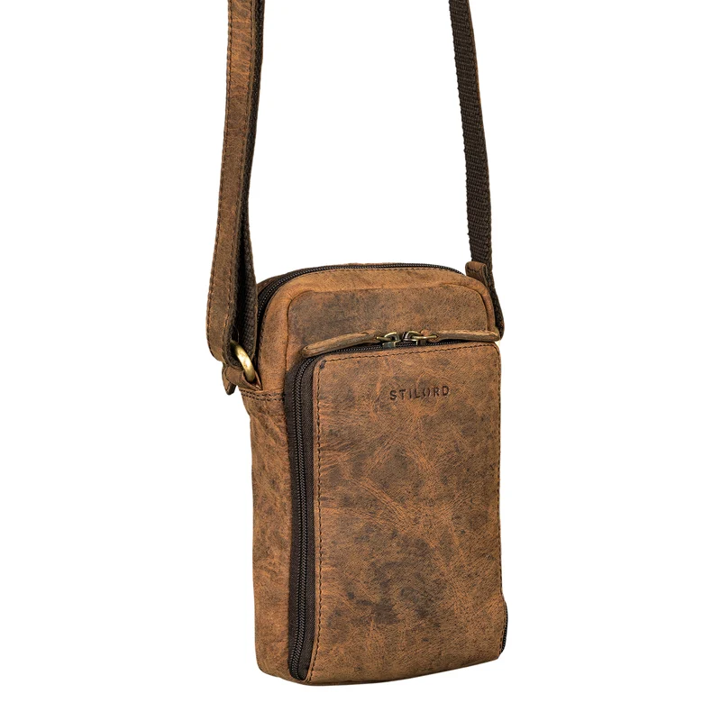 "Luigi'' Umhängetasche Herren Klein Leder Herrentasche zum Umhängen