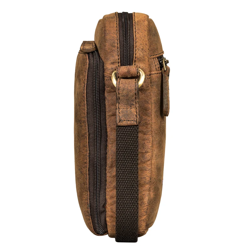 "Luigi'' Umhängetasche Herren Klein Leder Herrentasche zum Umhängen