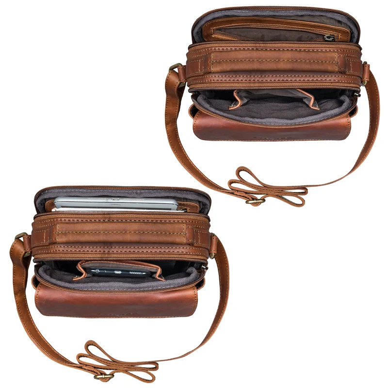 "Lior" Stylishe Crossbody Bag Herren Leder Handtasche Damen Klein