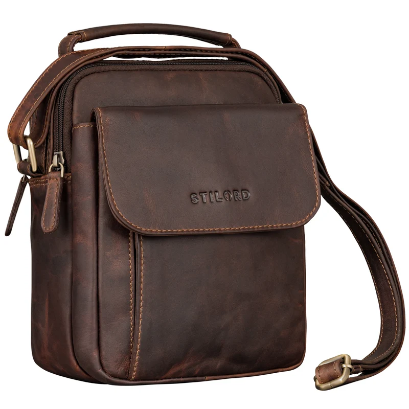"Lior" Stylishe Crossbody Bag Herren Leder Handtasche Damen Klein