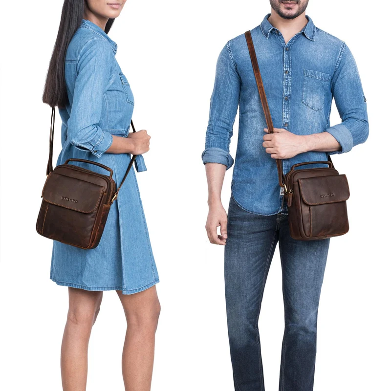 "Lior" Stylishe Crossbody Bag Herren Leder Handtasche Damen Klein