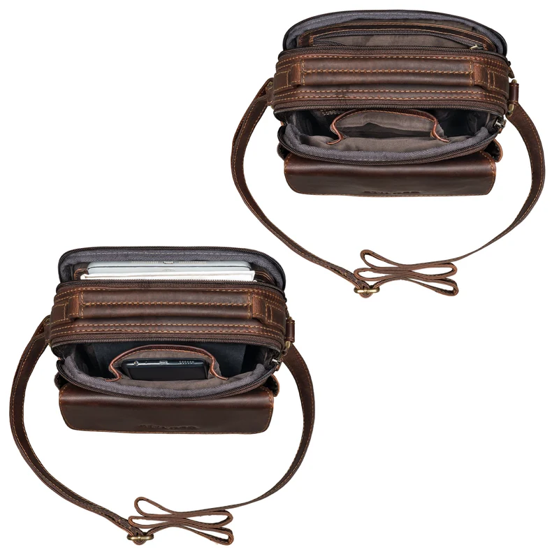 "Lior" Stylishe Crossbody Bag Herren Leder Handtasche Damen Klein