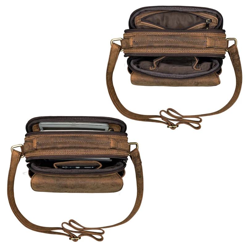"Lior" Stylishe Crossbody Bag Herren Leder Handtasche Damen Klein
