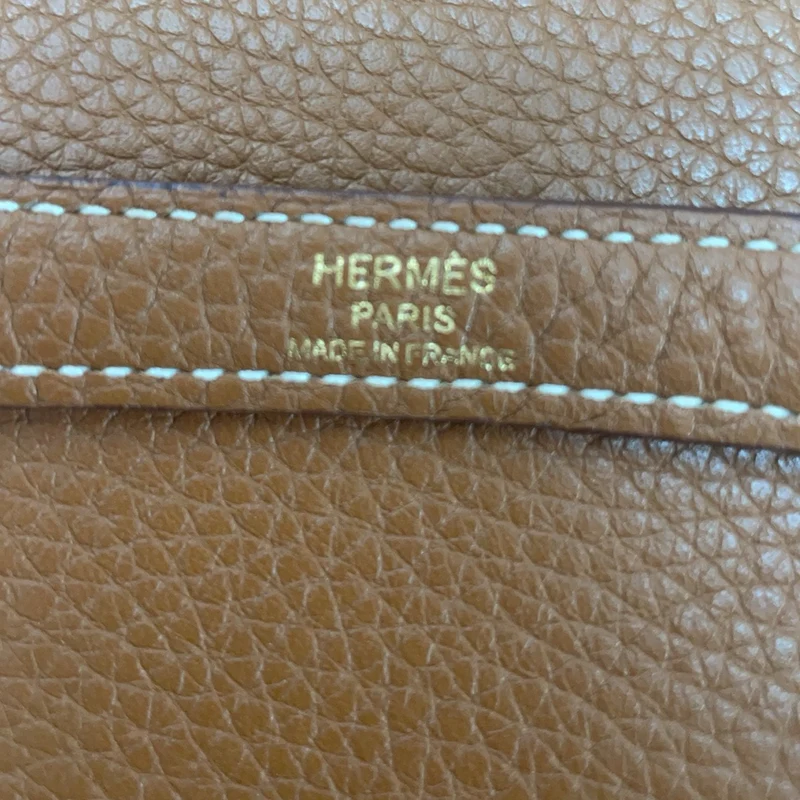 Hermès Kelly 32 cm Tasche aus goldenem Clemence-Leder mit goldener Hardware 2015
