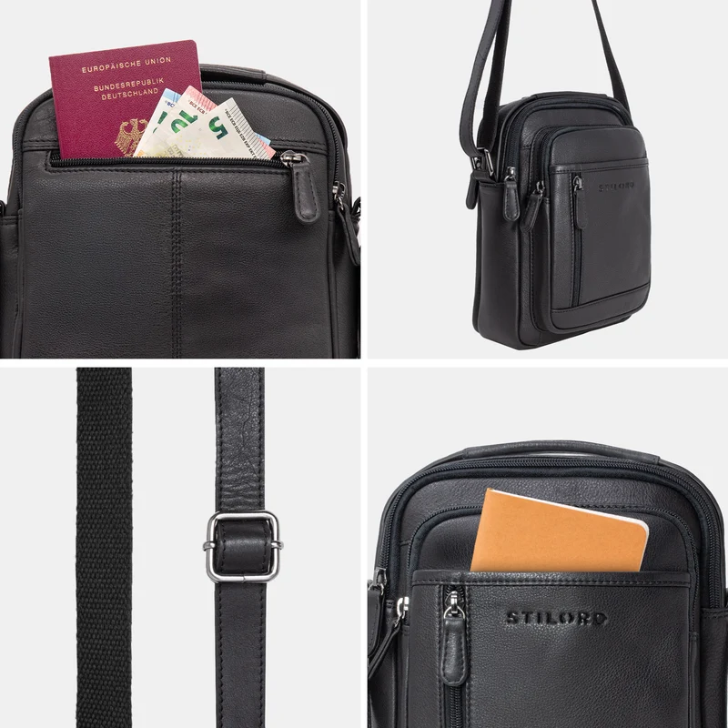 "Salva" Kleine Ledertasche Herren Umhängetasche Leder Männerhandtasche