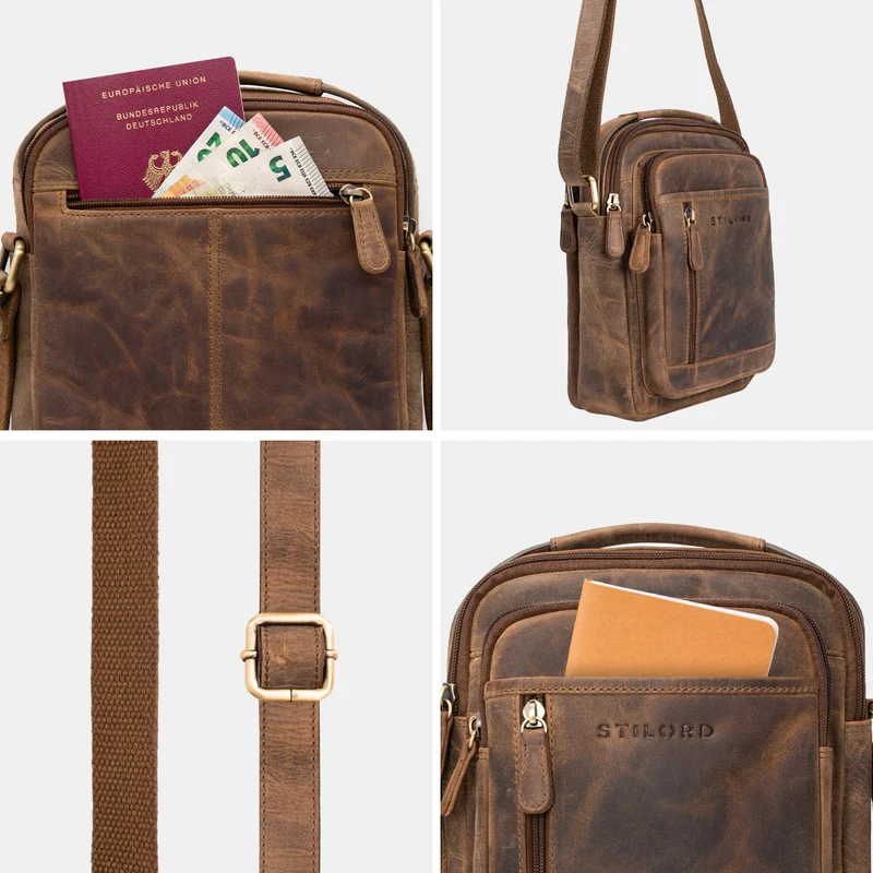 "Salva" Kleine Ledertasche Herren Umhängetasche Leder Männerhandtasche