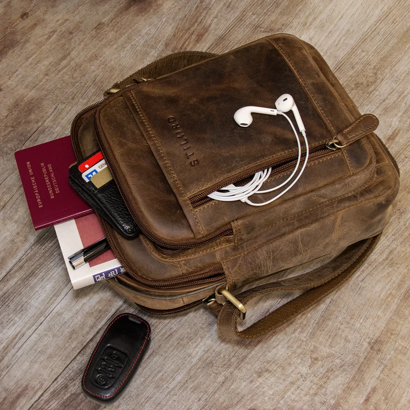 "Salva" Kleine Ledertasche Herren Umhängetasche Leder Männerhandtasche