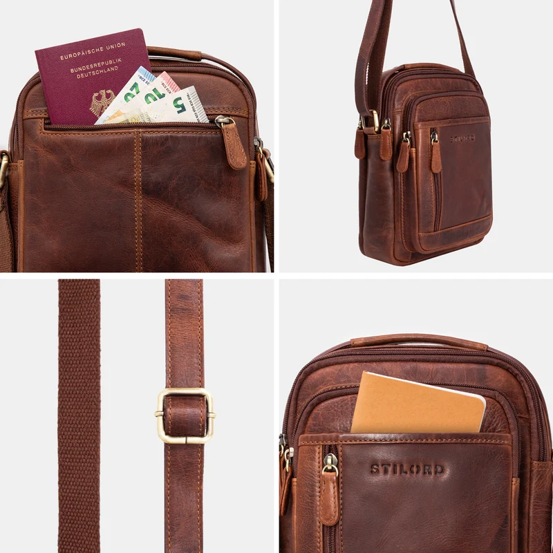 "Salva" Kleine Ledertasche Herren Umhängetasche Leder Männerhandtasche