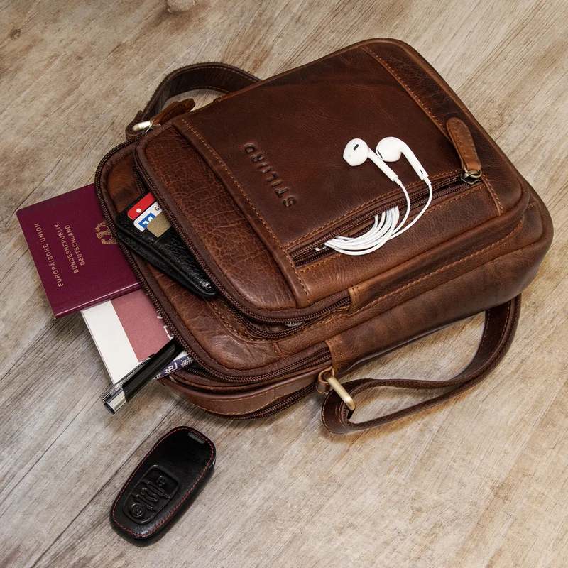 "Salva" Kleine Ledertasche Herren Umhängetasche Leder Männerhandtasche