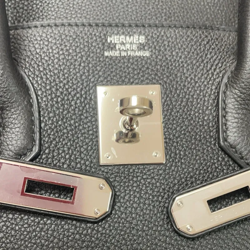 Hermès Black Birkin 35 Retourne Togo Ledertasche mit Palladium-Hardware 2015