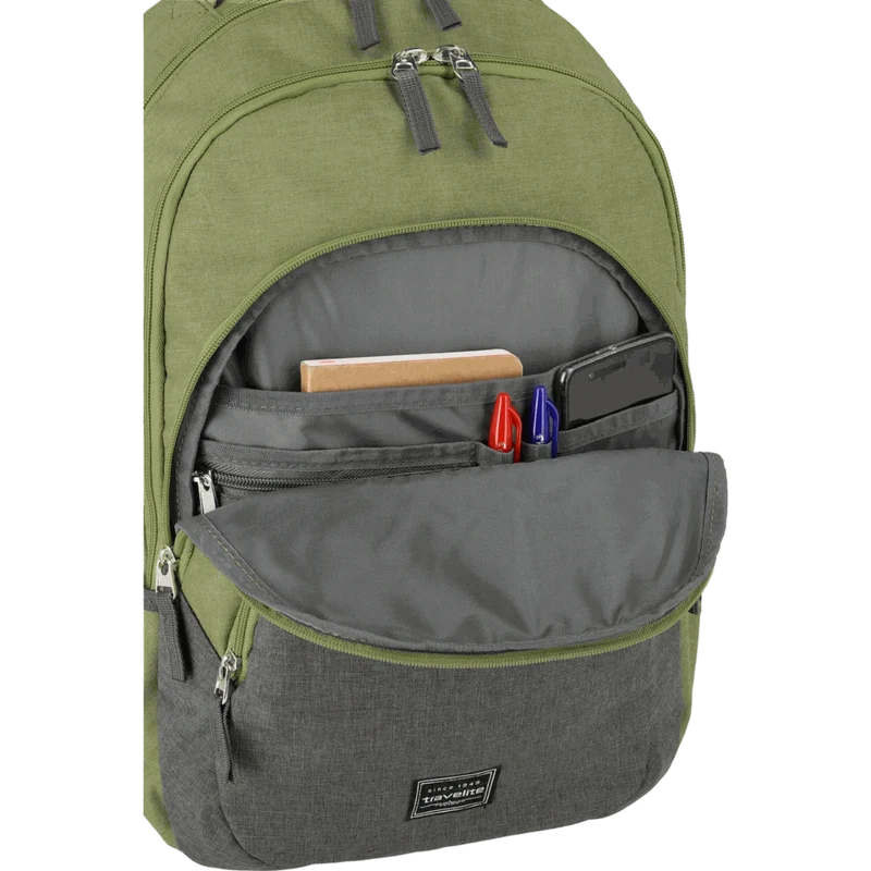 Travelite Basics Freizeit Rucksack 45 cm -Grün/Grau