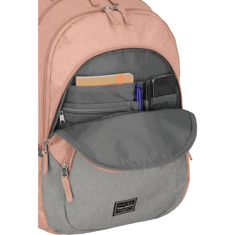 Travelite Basics Freizeit Rucksack 45 cm -Rosa/Grau