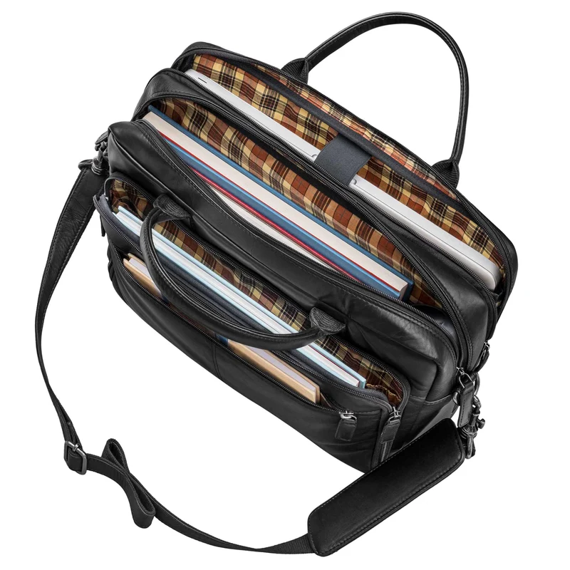 "Zenon" Leder Aktentasche mit Laptopfach 15.6 - 16 Zoll Herren & Damen