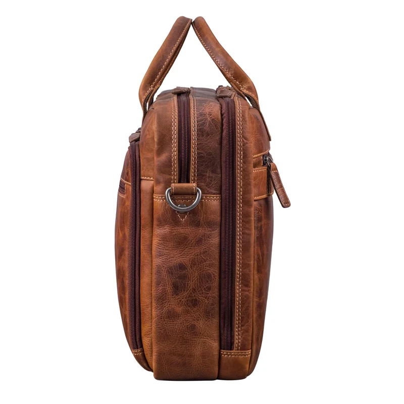 "Zenon" Leder Aktentasche mit Laptopfach 15.6 - 16 Zoll Herren & Damen
