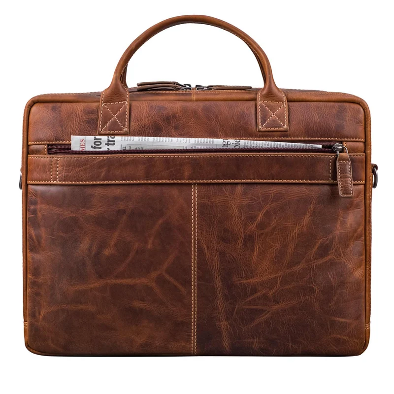 "Zenon" Leder Aktentasche mit Laptopfach 15.6 - 16 Zoll Herren & Damen
