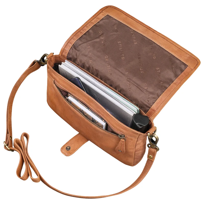 "Carmen" Geflochtene Braune Ledertasche für Damen