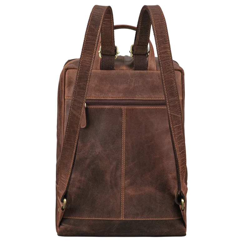 "Verona" Moderner Leder Rucksack für Damen & Herren Mittelgroß