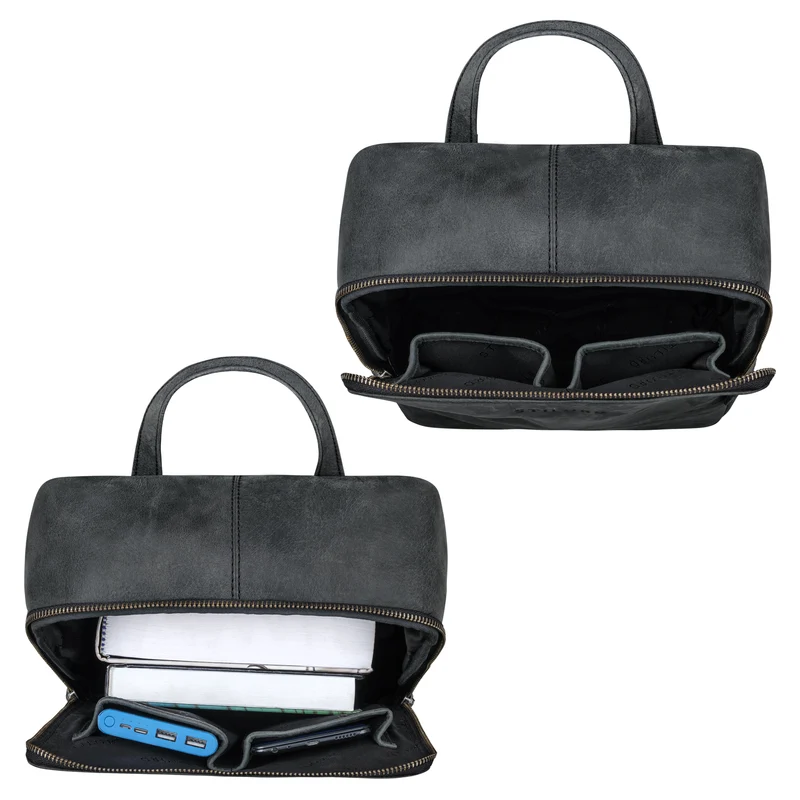 "Verona" Moderner Leder Rucksack für Damen & Herren Mittelgroß