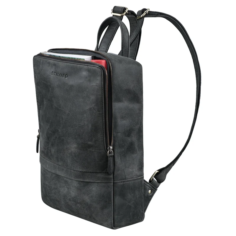 "Verona" Moderner Leder Rucksack für Damen & Herren Mittelgroß