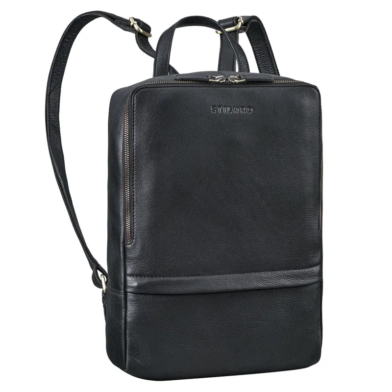 "Verona" Moderner Leder Rucksack für Damen & Herren Mittelgroß