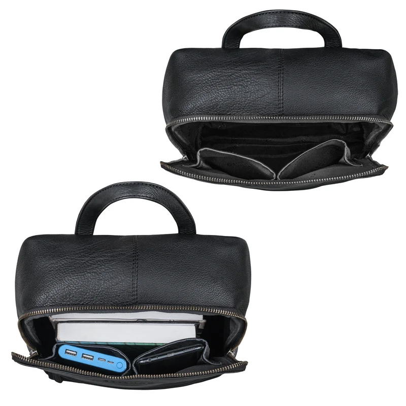 "Verona" Moderner Leder Rucksack für Damen & Herren Mittelgroß